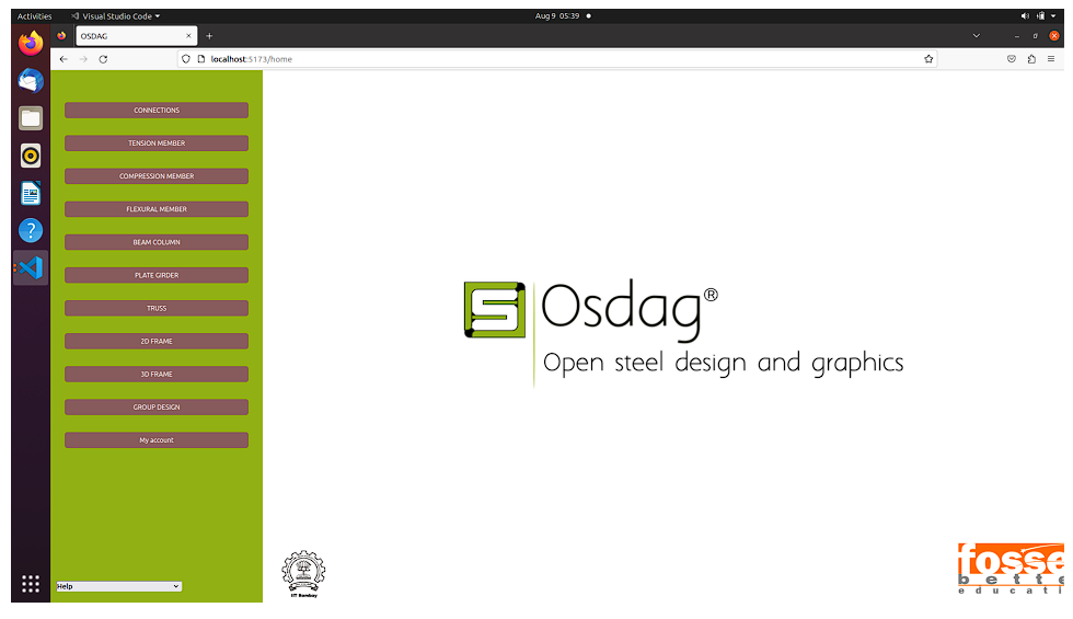 Osdag on Cloud Welcome & Module Portal